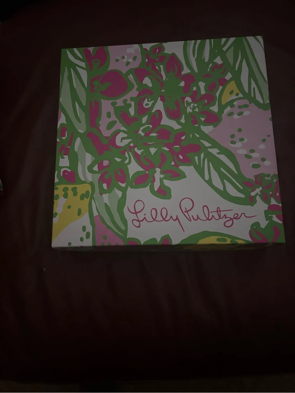 Lilly Pulitzer Pink, Green & Yellow Floral Gift Box